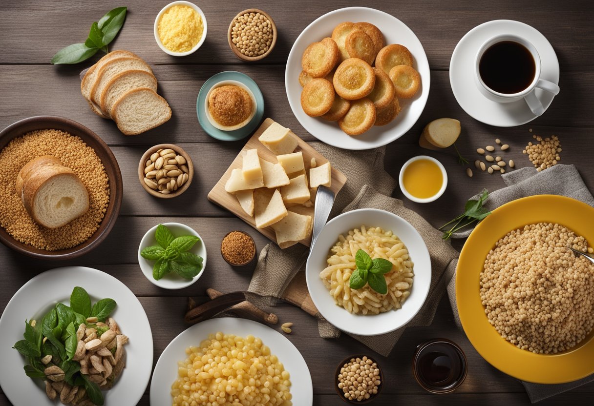 A table set with various gluten-free dishes, labeled "Frequently Asked Questions: Gluten-free meals for celiacs."