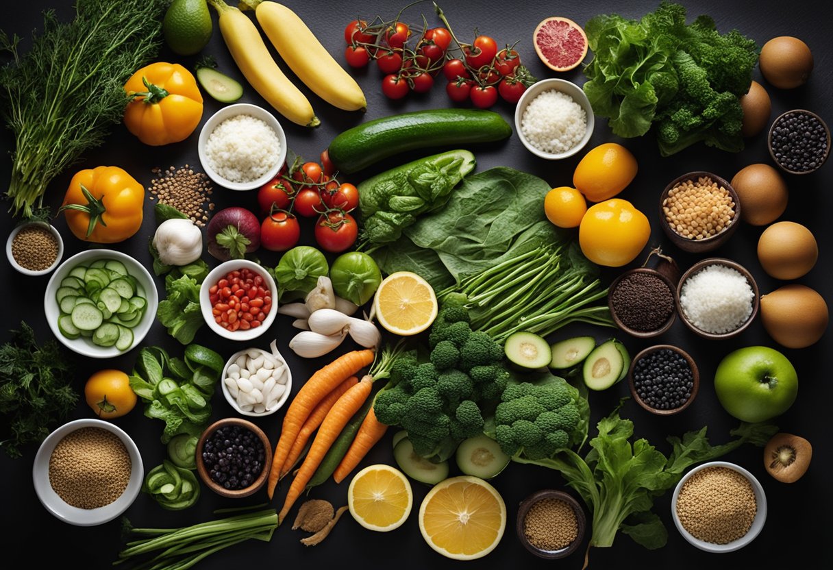 A variety of fresh ingredients being selected for a one-pot meal